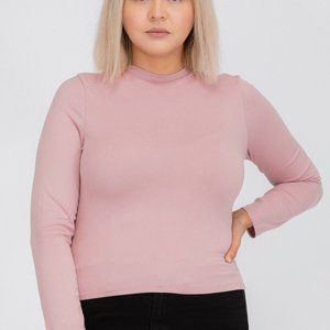 Mock Neck Solid Top